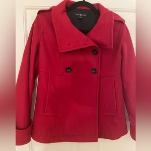 Gap  red wool pea coat Extra Small